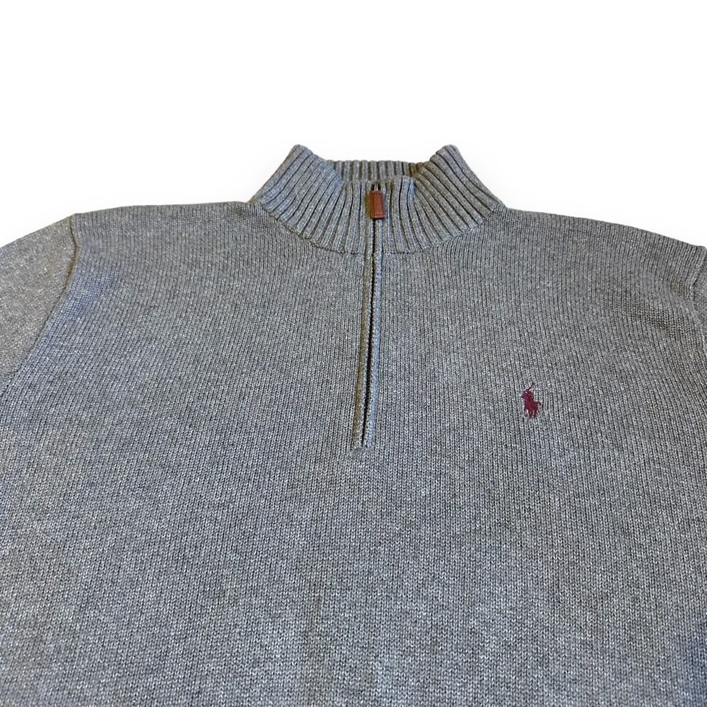 Vintage Polo Ralph Lauren Knit Sweater Pullover 3/4 Zip - Picture 3 of 6